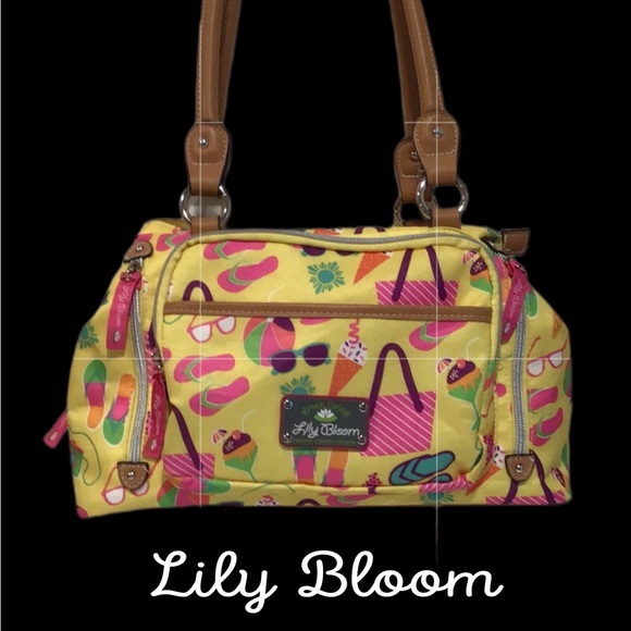 Lily Bloom Bags Lily Bloom Green Living Beach Print Shoulder Bag